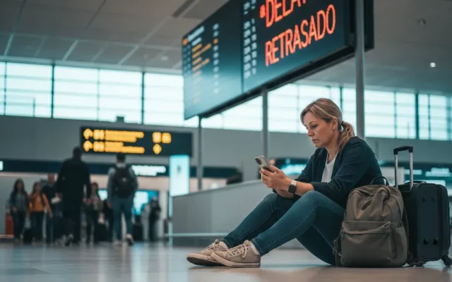 Reclama el gran retraso de tu vuelo sin perder la paciencia