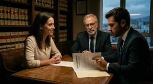 Abogados expertos en derecho inmobiliario en Las Palmas explicando a una clienta cómo rescindir su alquiler antes de tiempo según el artículo 11 de la LAU.