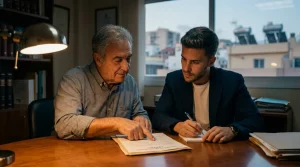 Abogados expertos en alquileres en Las Palmas revisando un contrato de arrendamiento para evitar desahucios por impago.