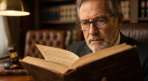 Abogado experto en derecho inmobiliario estudiando los estatutos de una comunidad y la sentencia del Tribunal Supremo sobre prohibición de alquiler vacacional.